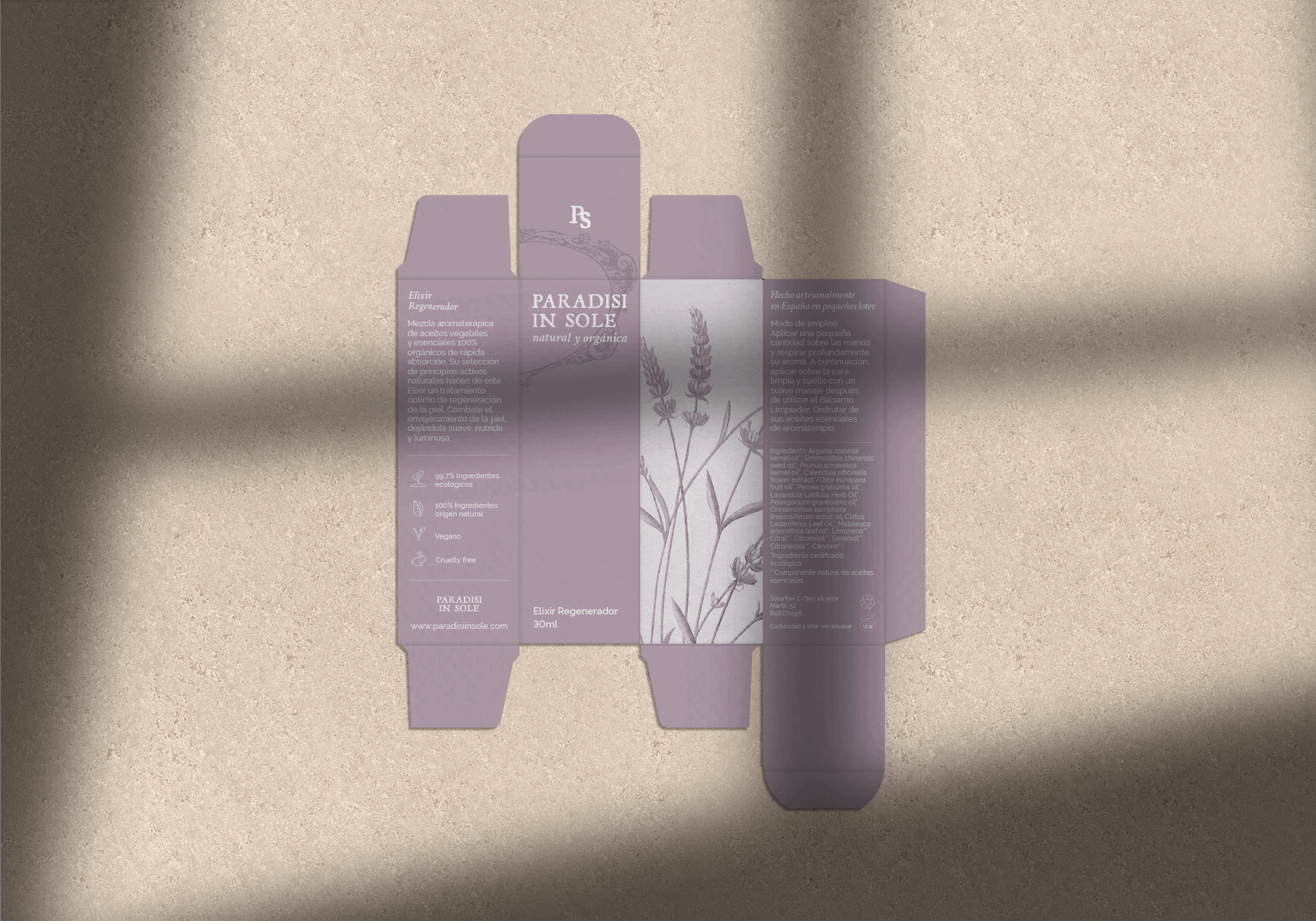 packaging design for a cosmetic brand