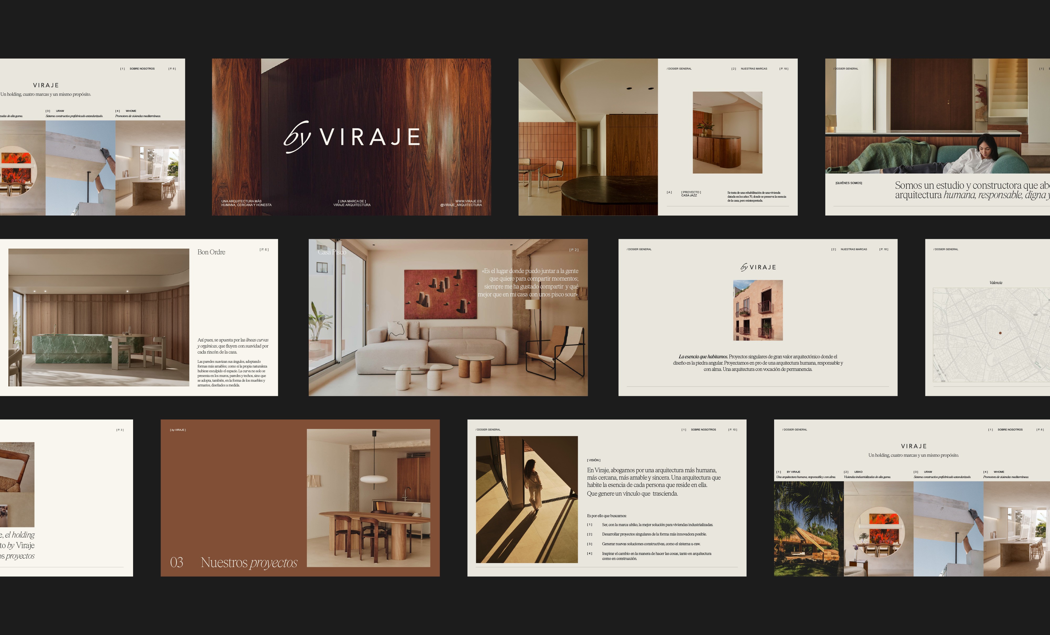 graphic evolution for an architecture brand